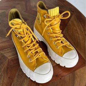 Converse Chuck Taylor All star 70 hi Gore-Tex platform sneaker leather mustard